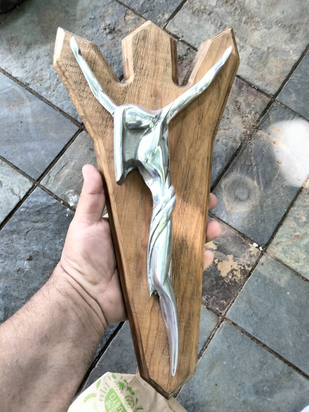 Vintage Jesus On a Wooden Cross